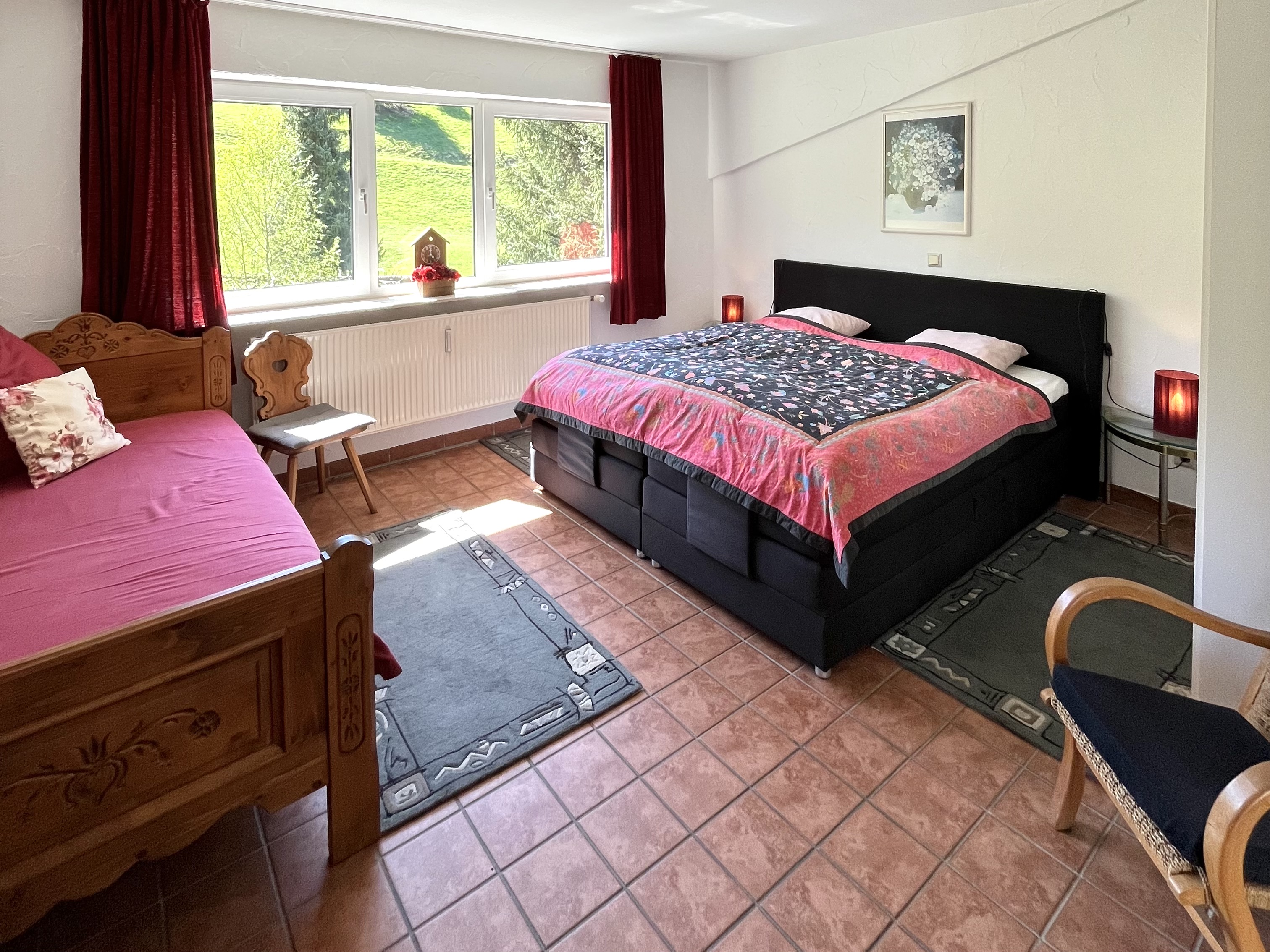 Haus Stettner: 50qm-Ferienwohnung Schlafzimmer