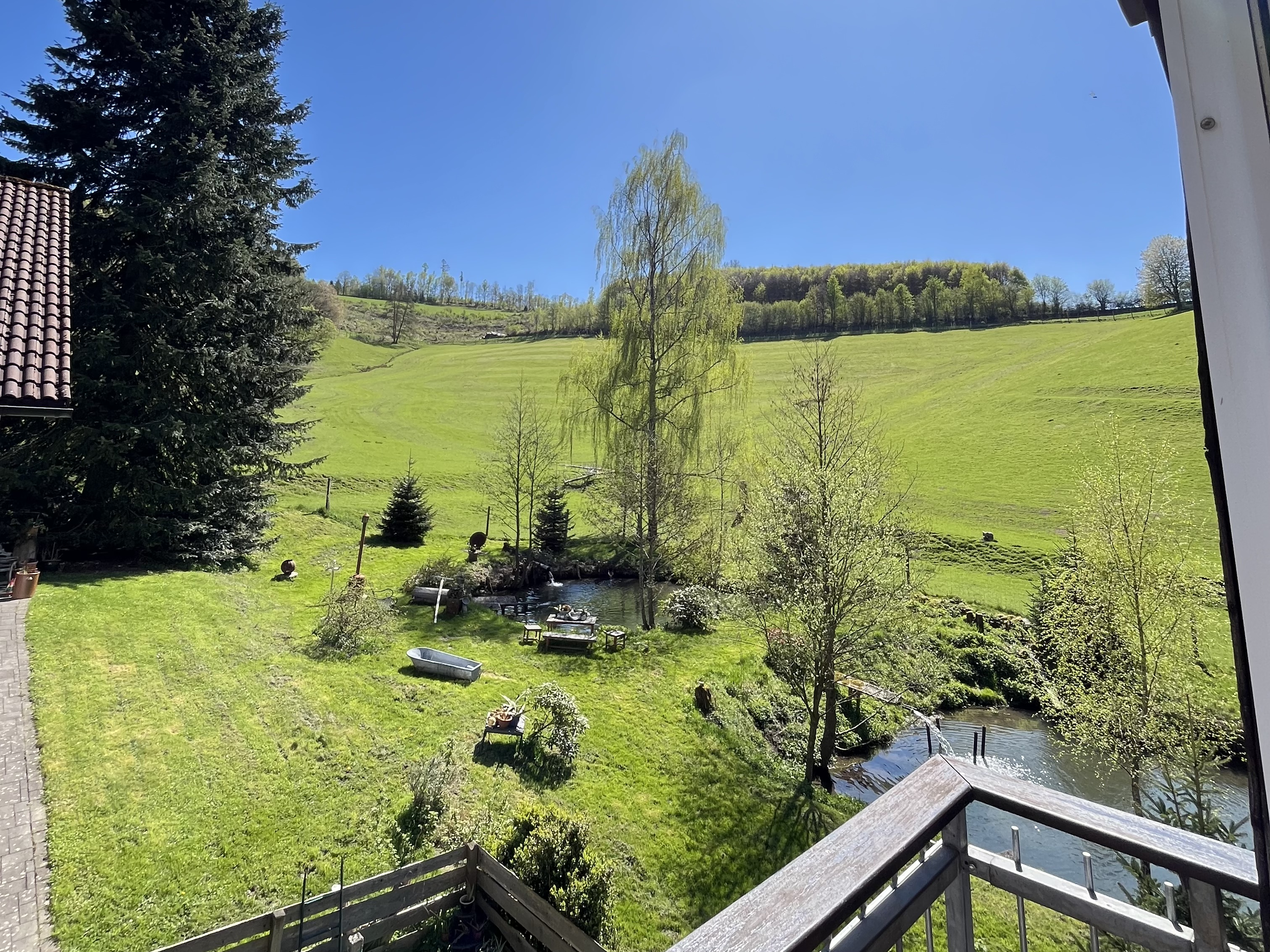 Haus Stettner: 50qm-Ferienwohnung Ausblick aus der Wohnung